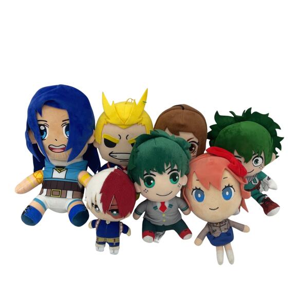 Random Mixed Anime Cartoon Character Plush Dolls Natsuki My Hero Academia Etc - Picture 1 of 7